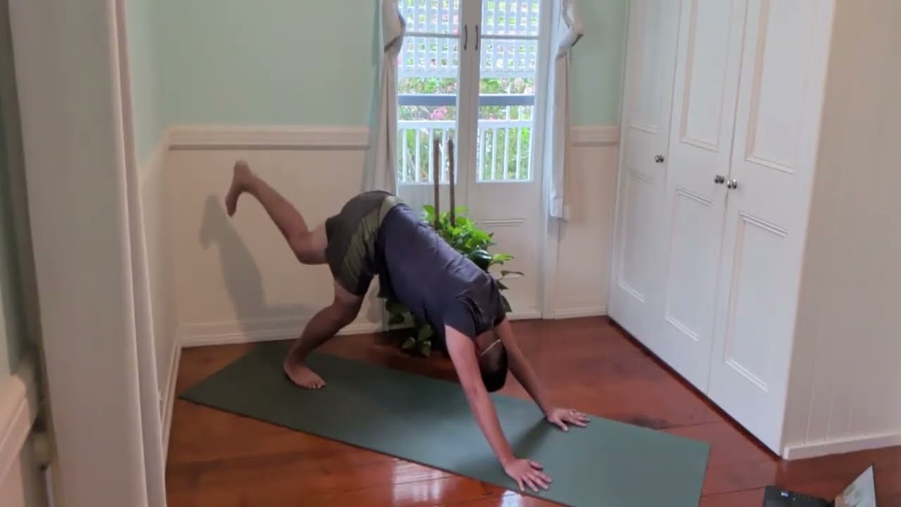 Daily blindfolded yoga live stream #1495 || David D Yoga