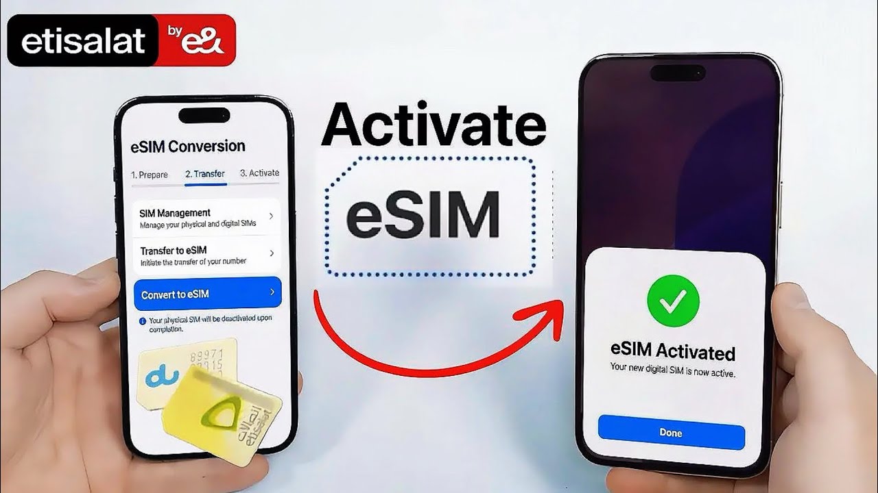 How to Convert Etisalat SIM to eSIM Online in Seconds for FREE (2026 e& UAE App)