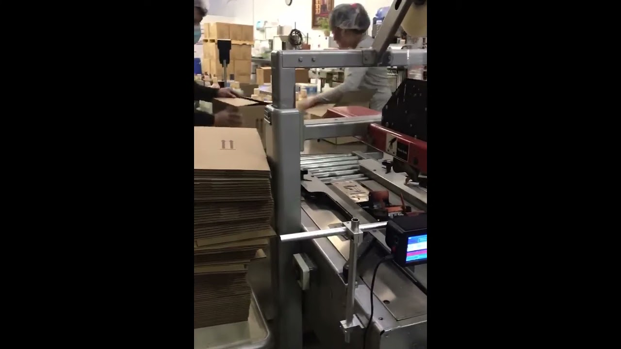 SNEED-JET Titan T6 Automatic Inkjet Printer Installed on Case Sealer