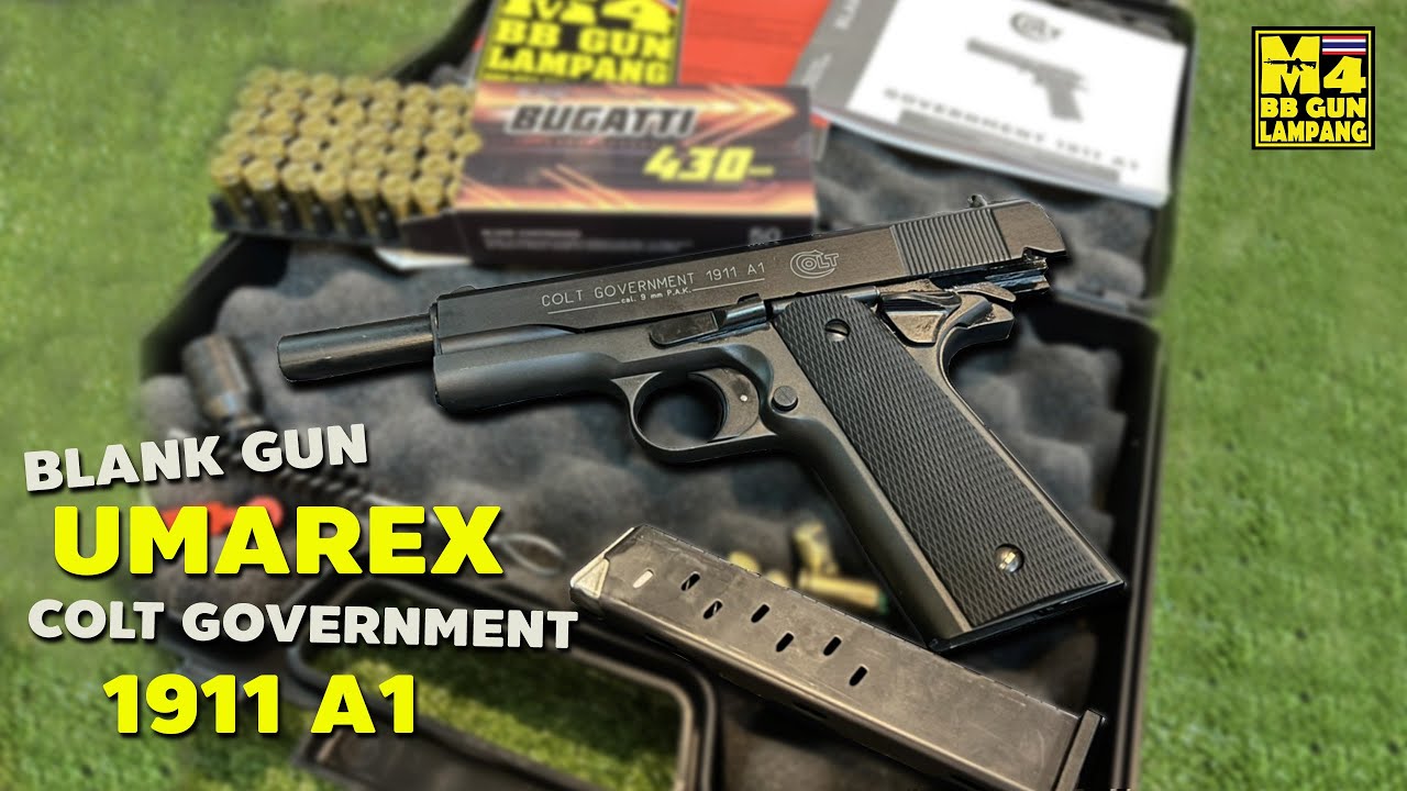 ทดสอบปืนแบลงค์กัน M1911-A1CLOT’S GOVERMENT UMAREXนำเข้าจากGERMANYงานลิขสิทธิ์มิติ1:1เทียบเท่าของจริง