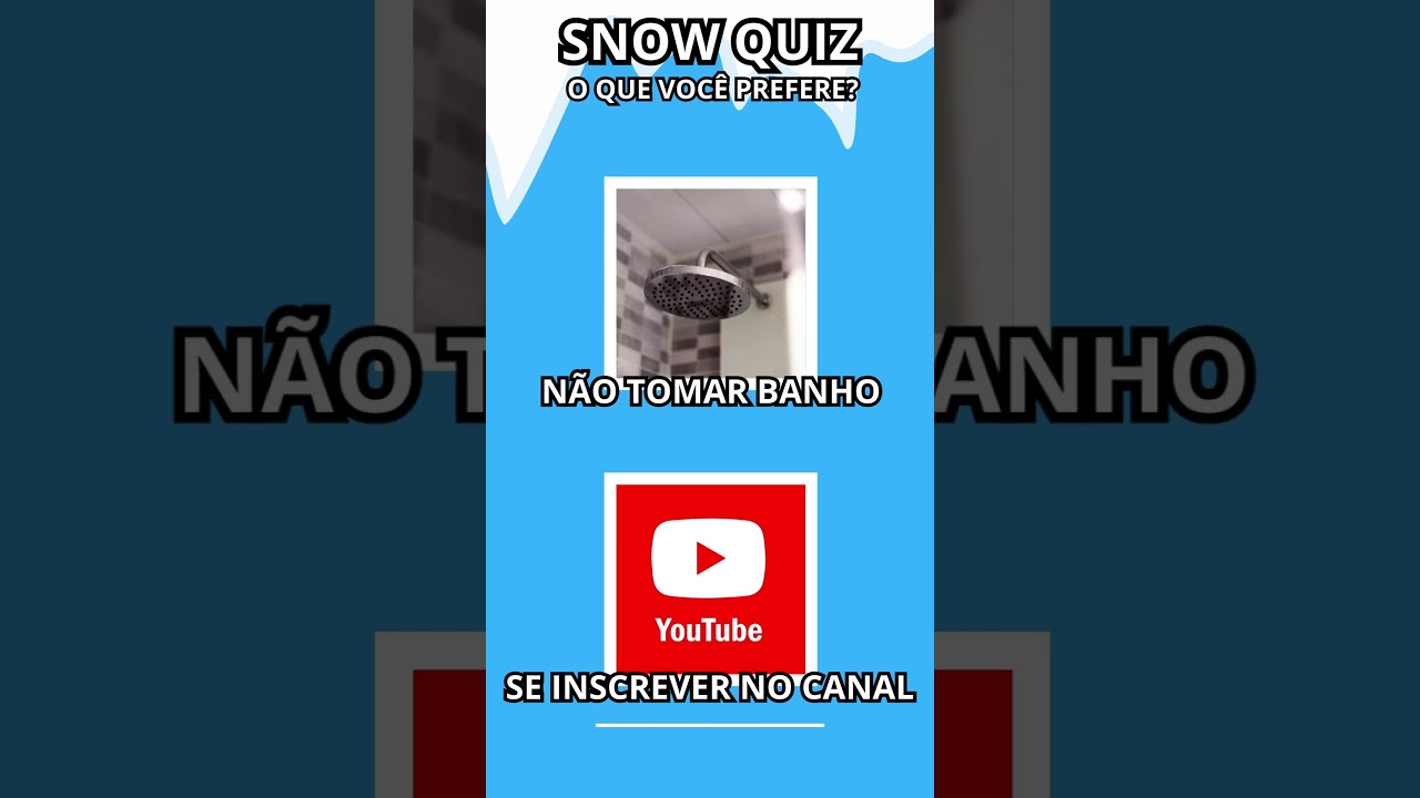 O QUE VOC&Ecirc; PREFERE? ISSO OU AQUILO? #quiz #snowquiz #shorts