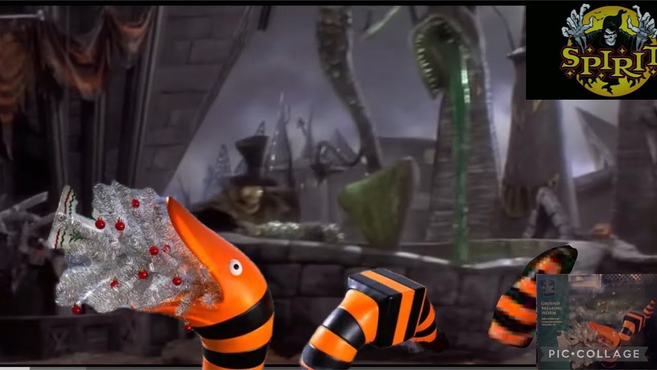 Spirit Halloween 2024 Nightmare Before Christmas Ground Breaking worm animatronic unboxing