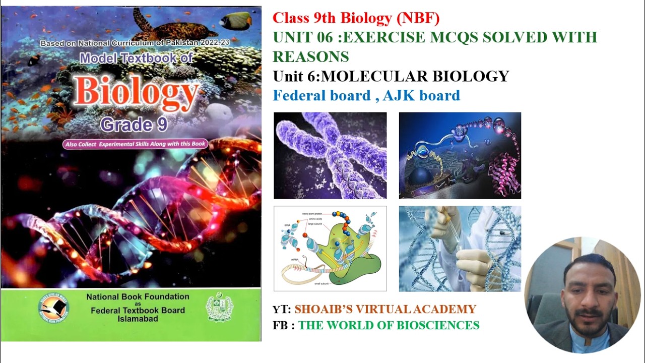 Class 9 Biology Unit 06 Molecular Biology Solved MCQs with Reason | NBF Exercise MCQs 2026
