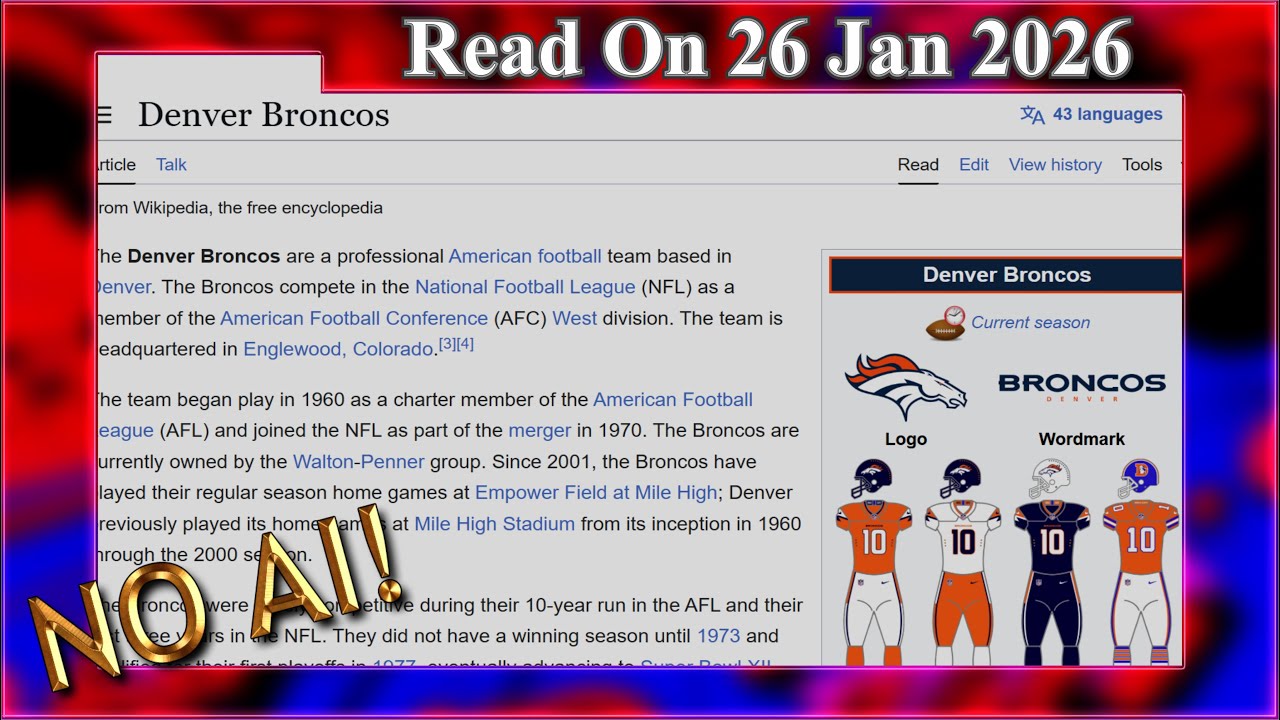 Denver Broncos (No AI) - 26 January 2026