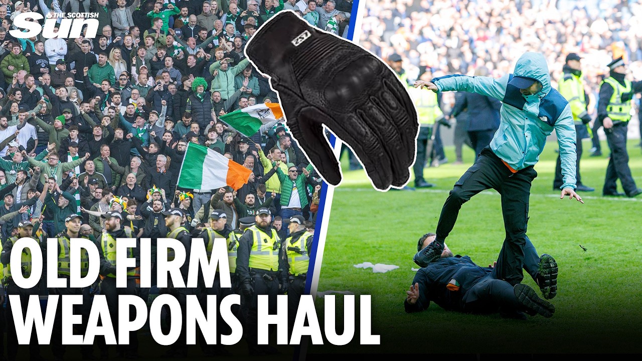 Rangers v Celtic pitch invasion ultras armed with ‘knuckle duster’ gloves during Ibrox mayhem