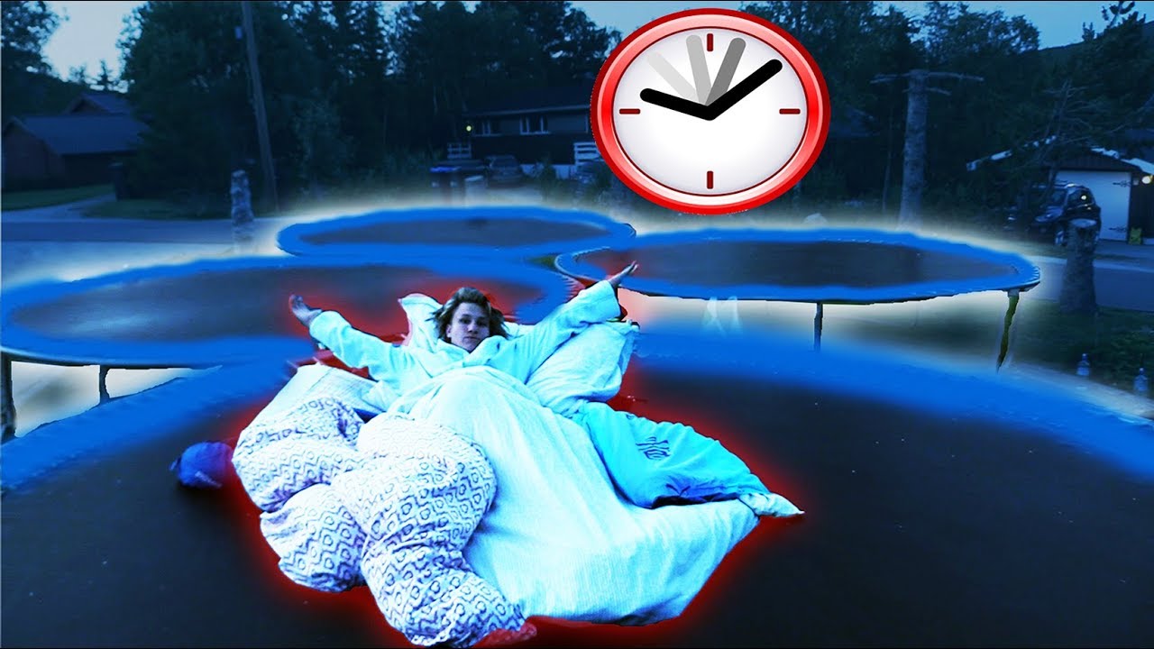 24 HOUR OVERNIGHT CHALLENGE PÅ 4 TRAMPOLINER!