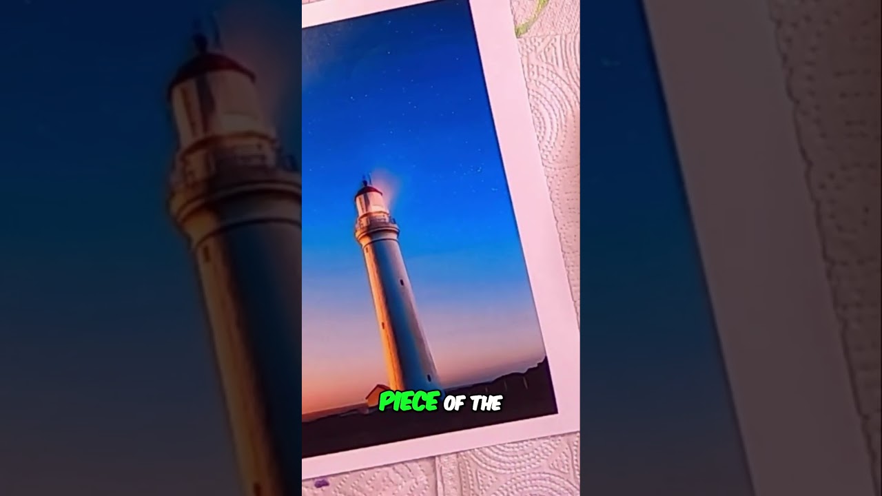 Laurie Trumpet paints a lighthouse on Nara paper #shorts