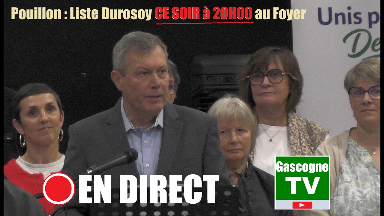 🔴 Pouillon : réunion publique liste Durosoy 12 mars