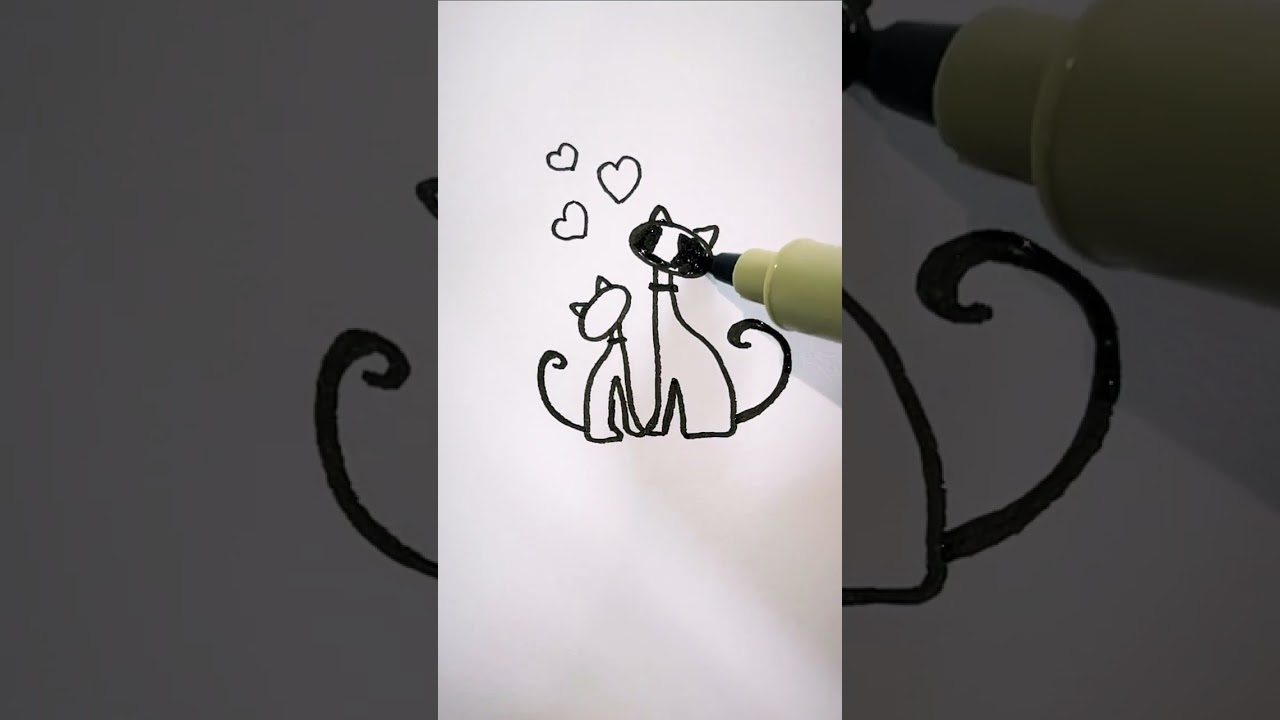 Fantasy cats 🐈&zwj;⬛ drawing ❤️✍️ #easydrawing #draw #howtodraw #drawing #cat #catdrawing #art #artist