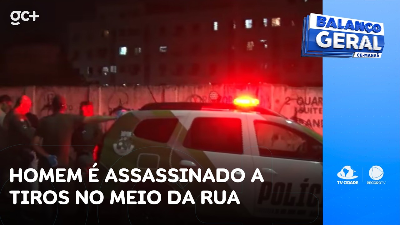 Homem é assassinado a tiros no meio da rua; vítima tentou correr | Balanço Geral CE Manhã