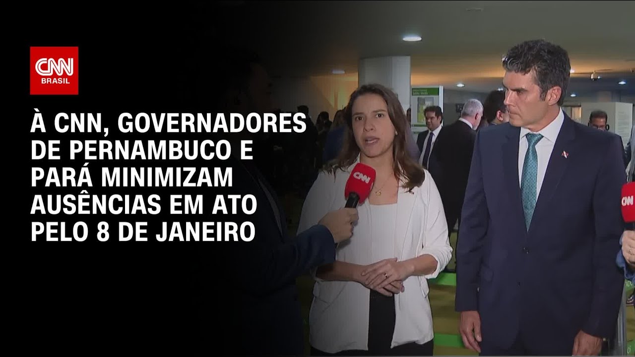 À CNN, governadores de Pernambuco e Pará minimizam ausências em ato pelo 8 de janeiro | CNN 360º