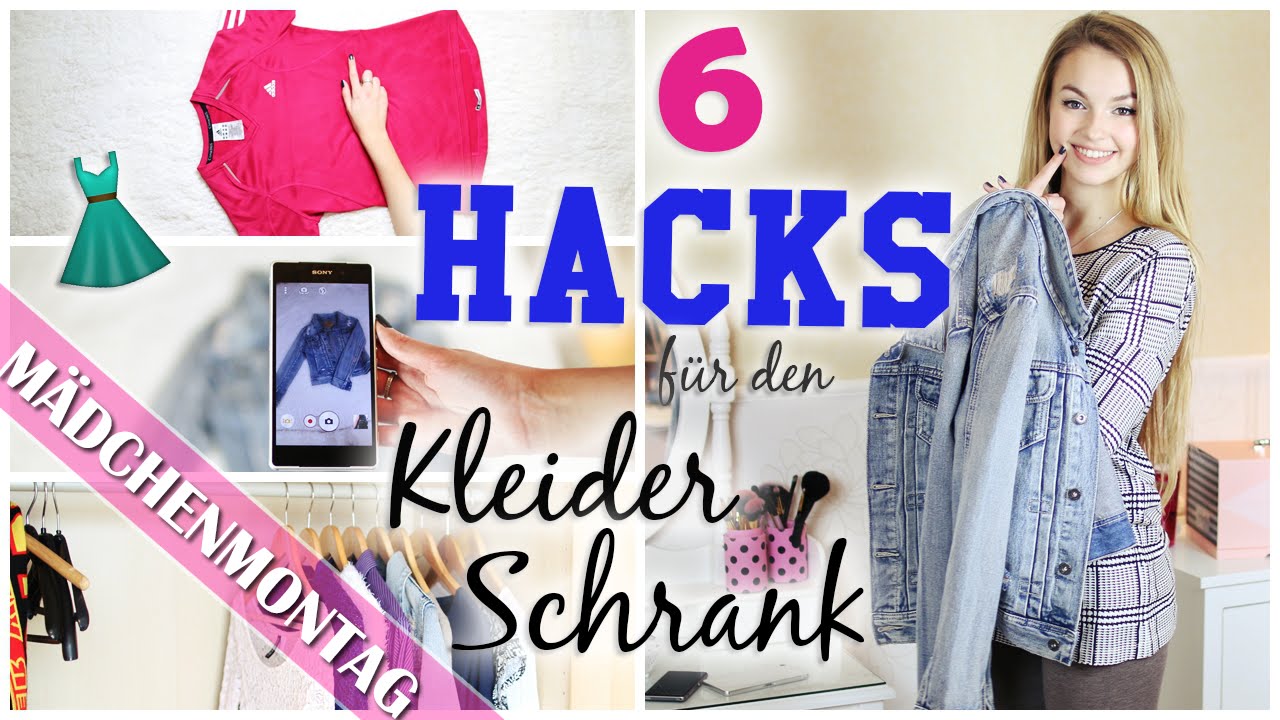 6 HACKS zum KLEIDERSCHRANK perfekt ORGANISIEREN & AUSMISTEN | MädchenMontag | *UdPp