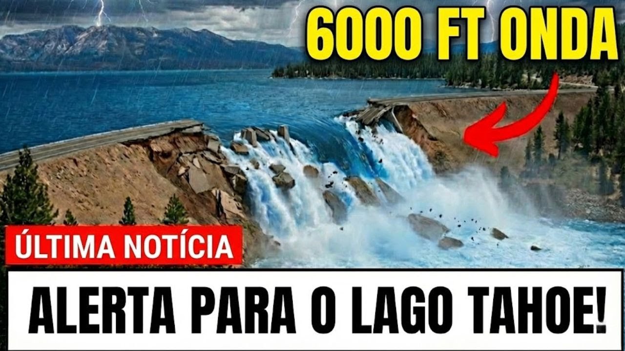 A elevação de 6.229 pés do Lago Tahoe — pressão sísmica cresce em falha de M7,3