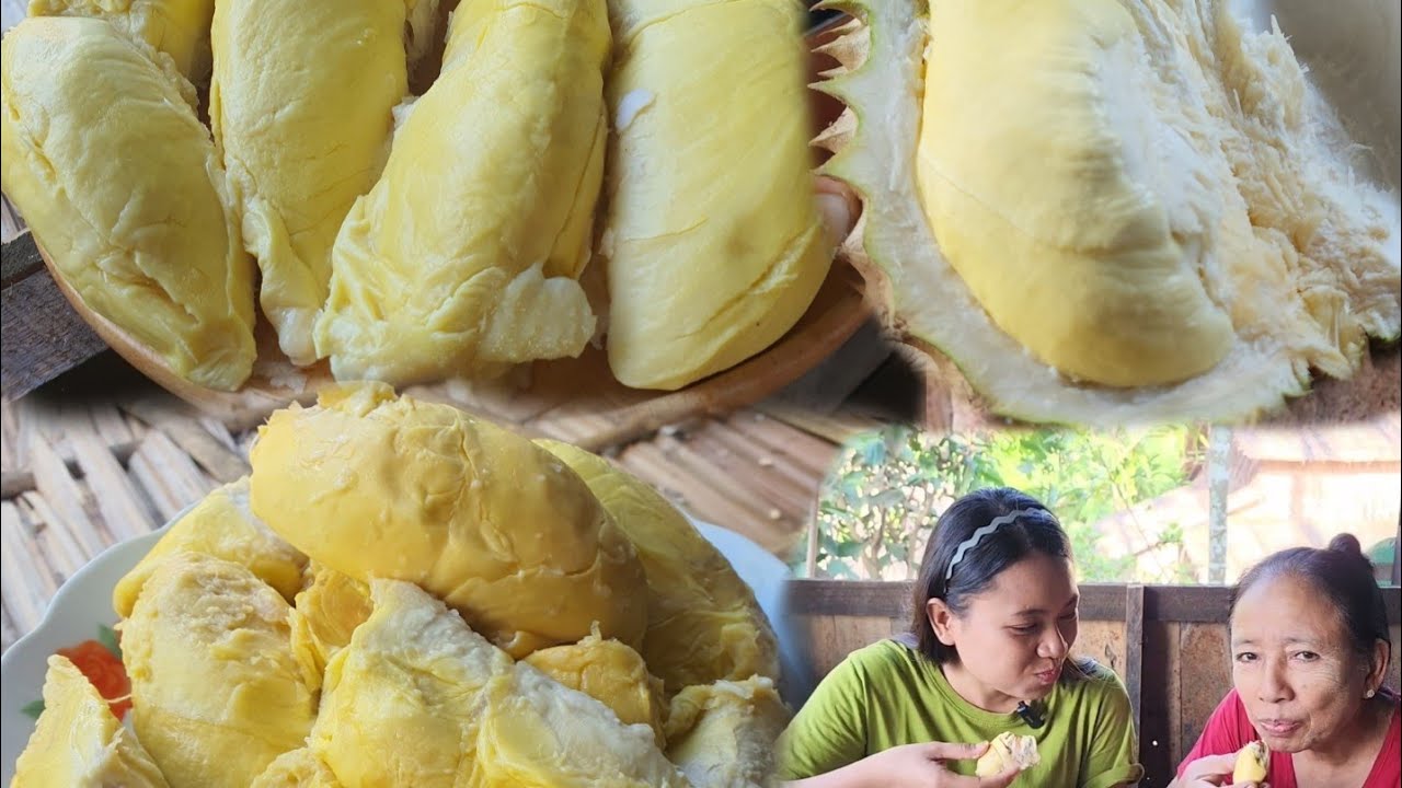 Delicious Durian 😋😋 အမိုးအရမ်းစားချင်တဲ့ဒူးရင်းသီးနဲ့  မွန်ထောင်းသီးကို အမိုးနဲ့အတူတစ်ဝကြီးစားမယ်😋😋🤗