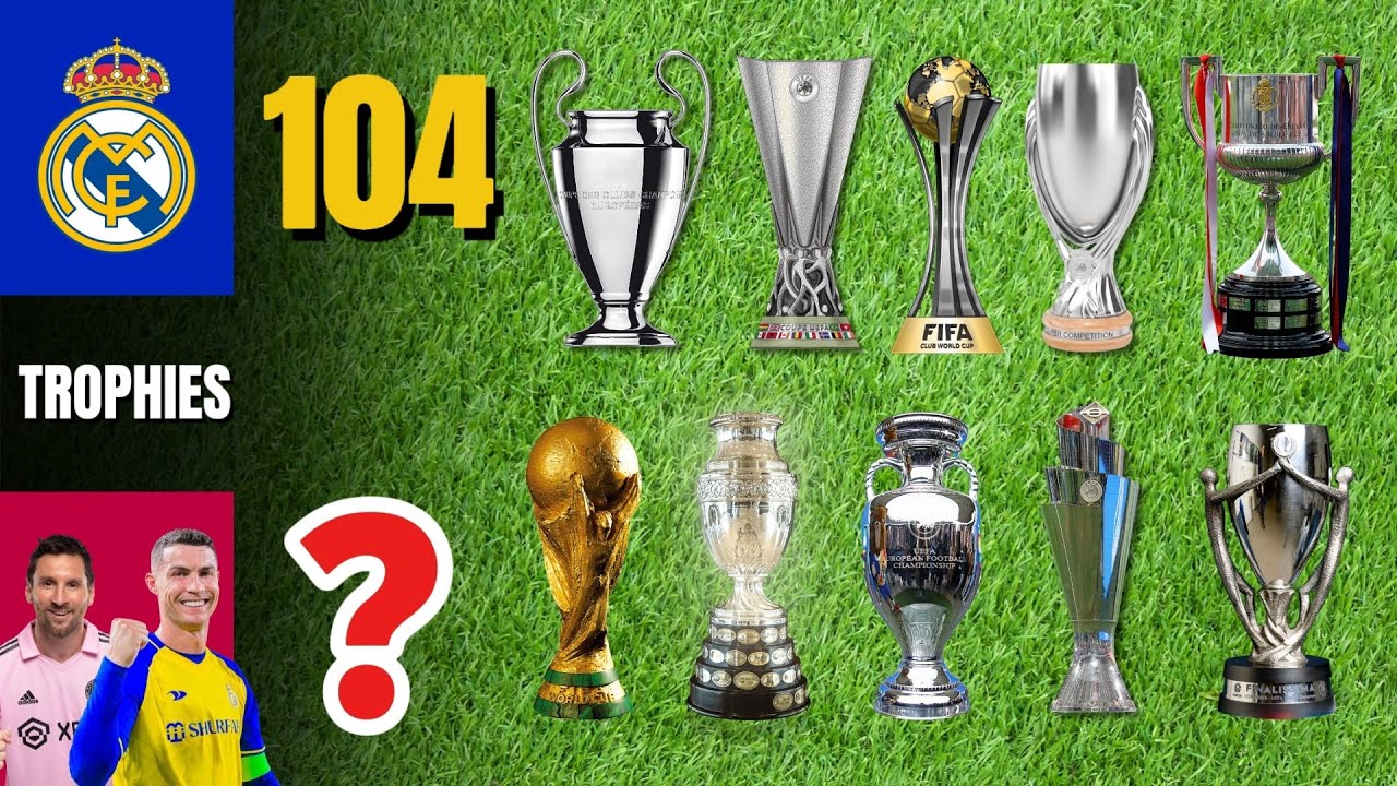 Messi & Ronaldo 🆚 Real Madrid | Who Has More Trophies? 🏆