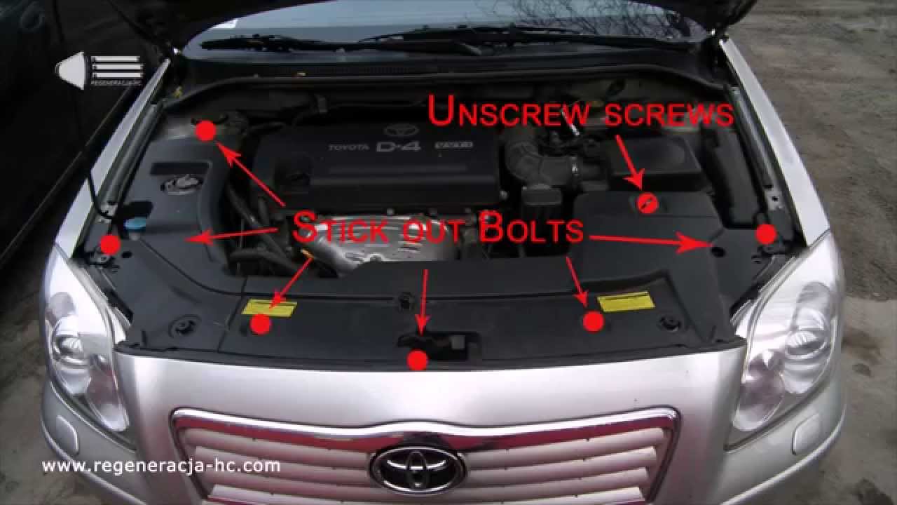 How to remove the headlight Toyota Avensis - Regeneration headlamps - removal