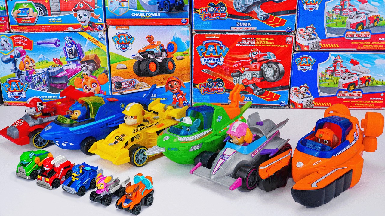 Unboxing Limited Edition with Variety of Paw Patrol Vehicle Toys | Aqua Pups Toys| Ready Race Rescue