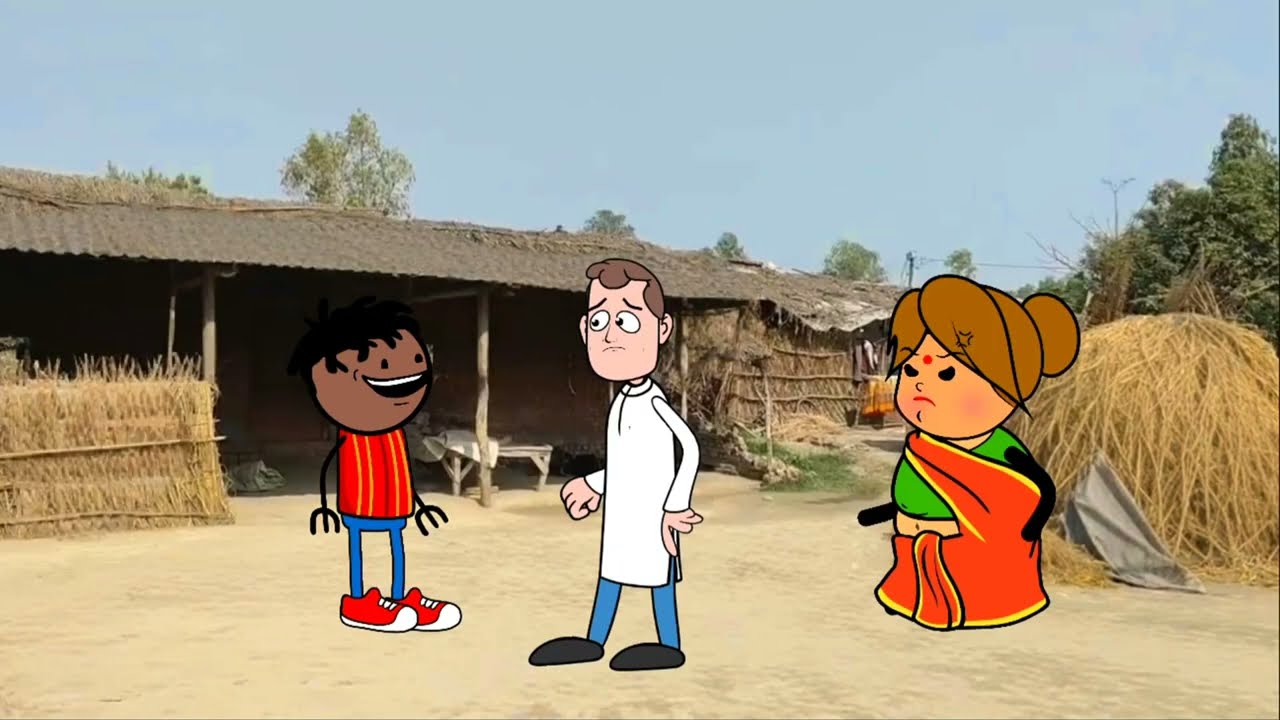 होली में सावधानी हटी तो दुर्घटना घटी। GONDA CARTOON