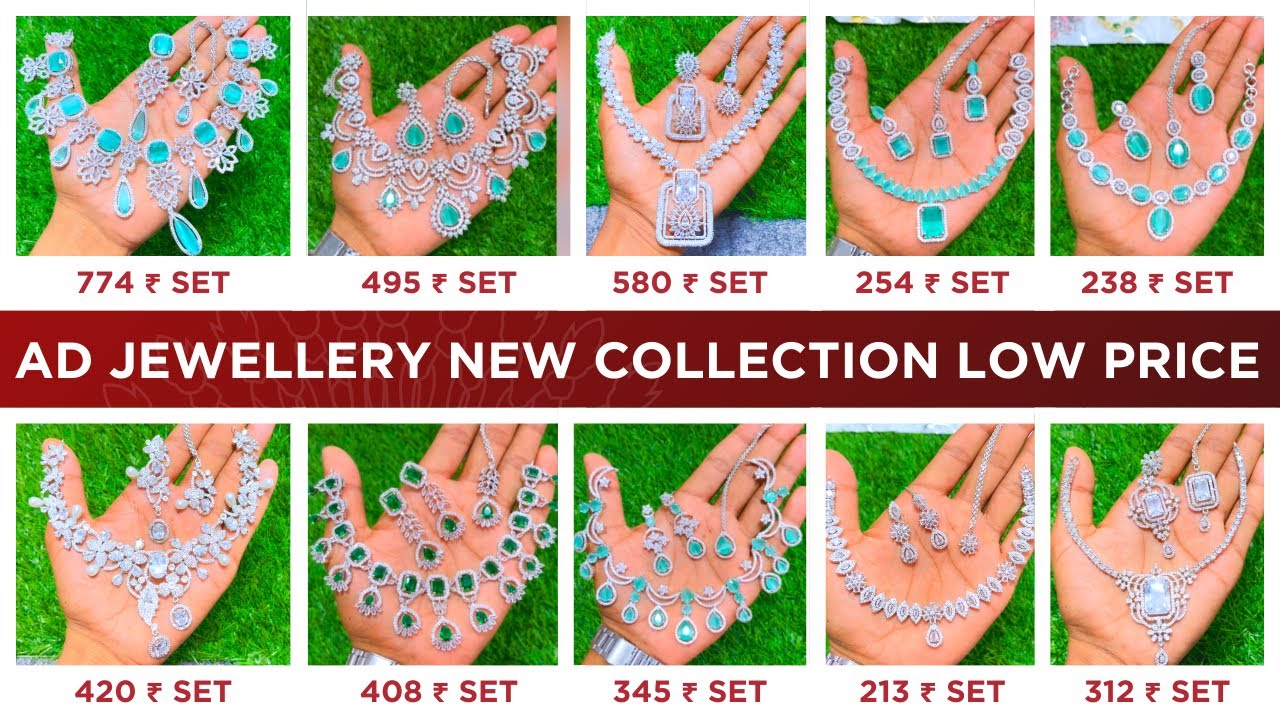 American Diamond Jewellery New Premium Collection With Piece | Ad Jewellery Collection With Price 