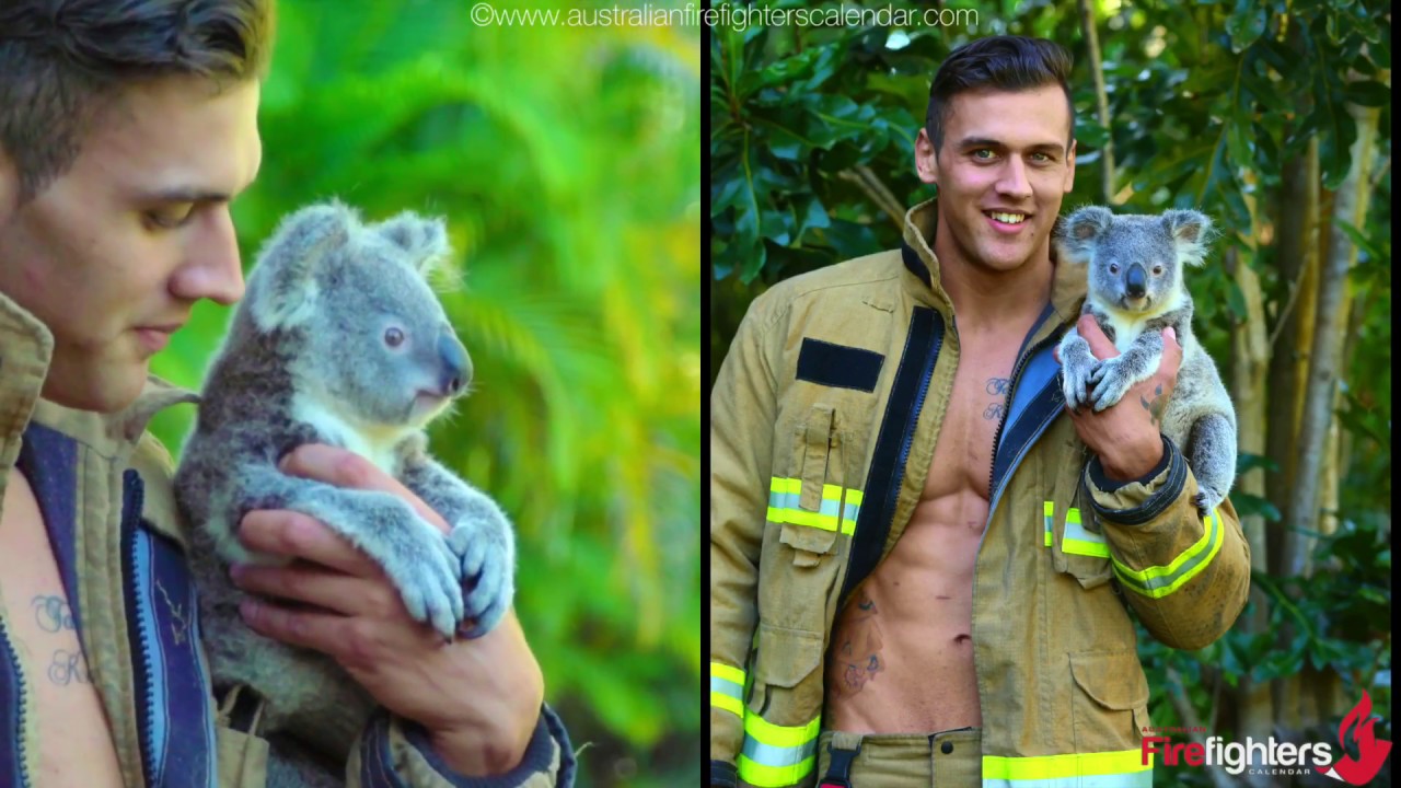 Australian Firefighters Calendar behind the scenes at Australia Zoo
