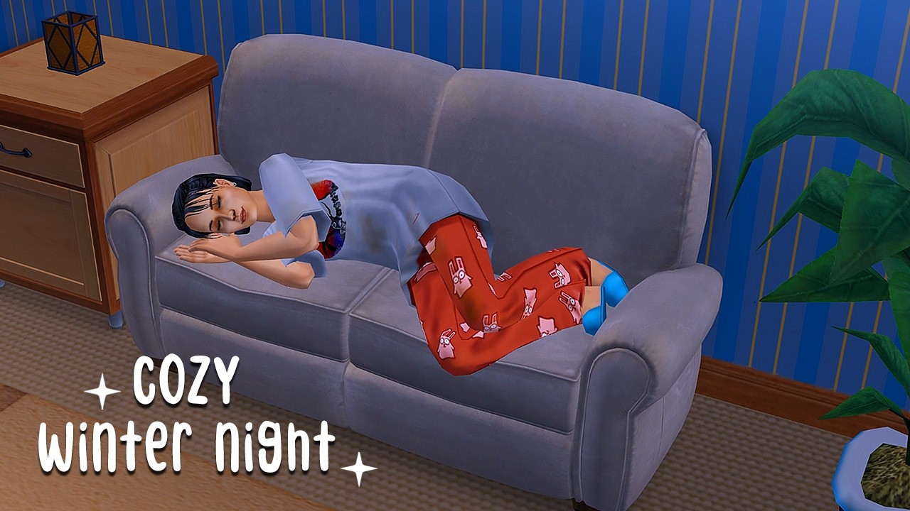 winter night routine ❄️ the sims 2 relaxing ambience (sleep sounds)