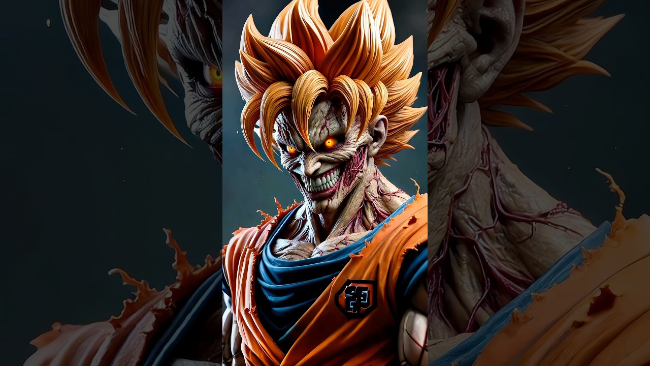 A horror version of the Dragon Ball Z characters #scary