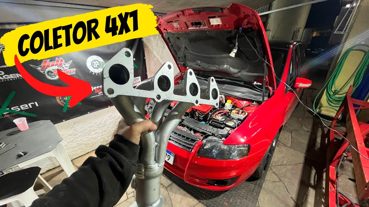 INSTALANDO COLETOR DE ESCAPAMENTO 4x1 NO STILO GM 1.8 8v E TIRANDO O ABAFADOR FINAL!!!