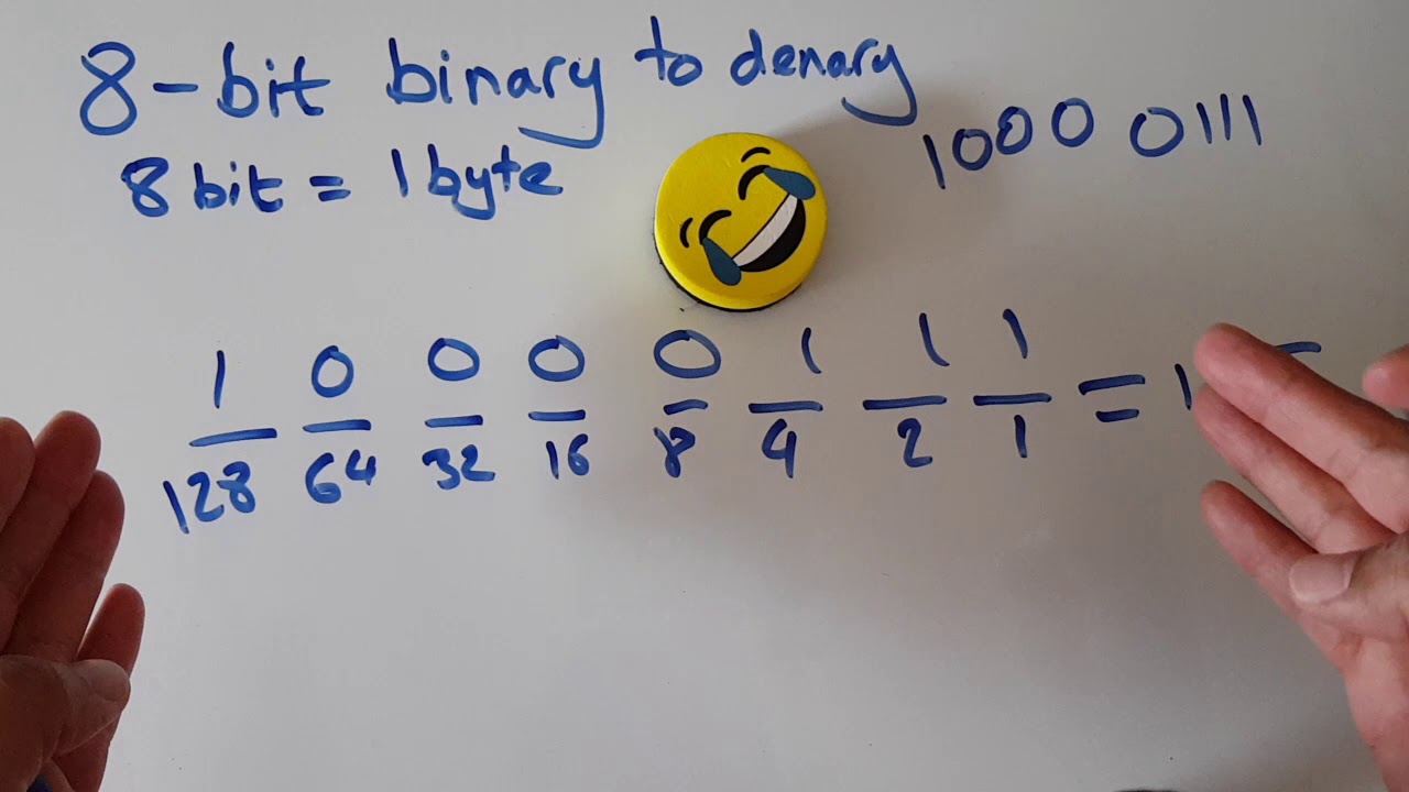 8-bit binary to denary (decimal)