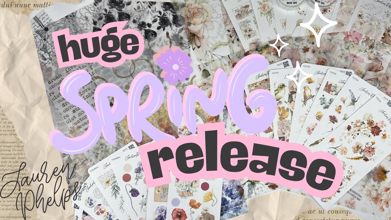 Spring 2026 Stationery Launch | 3 Full Collections,  XL clear covers @ 50+ New Washi Designs
