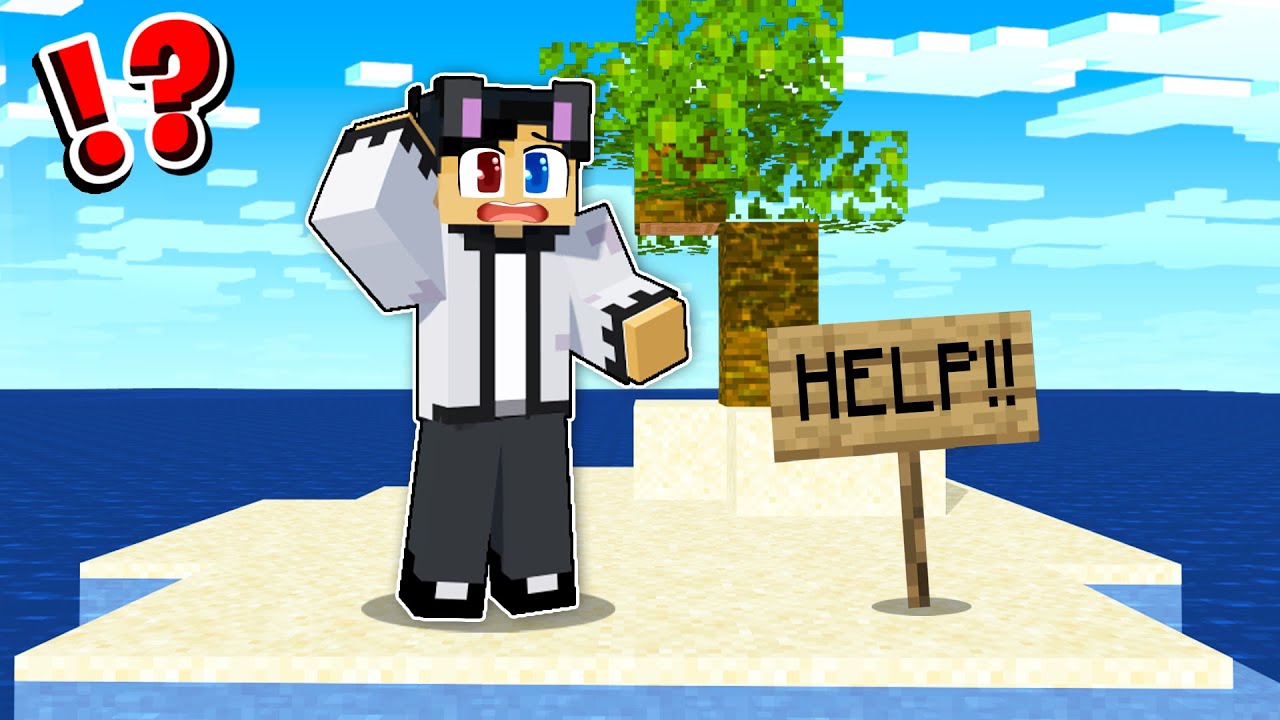 Raizu Got Stranded on a DESERTED ISLAND in Minecraft! (Tagalog)