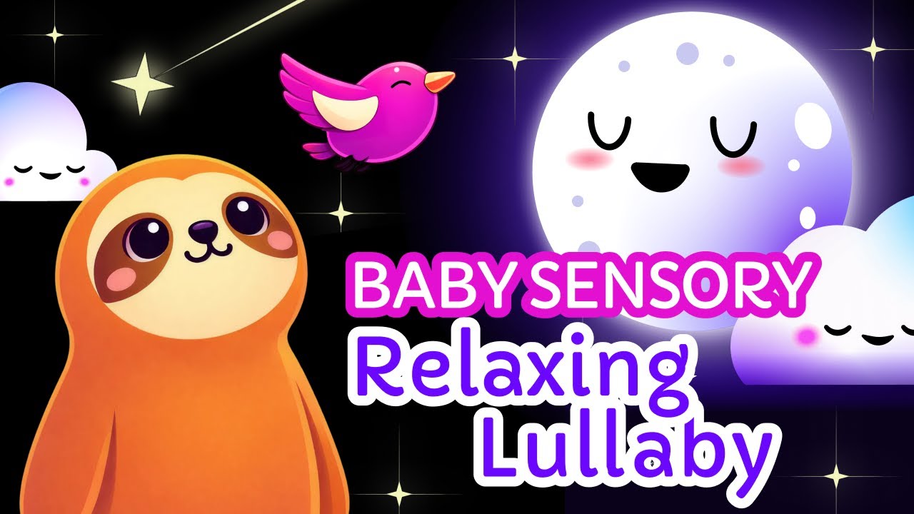 Baby Sensory (0–24 Months) – Relaxing Lullaby for baby sleep 🦥 | Color Visuals (1 Hour)