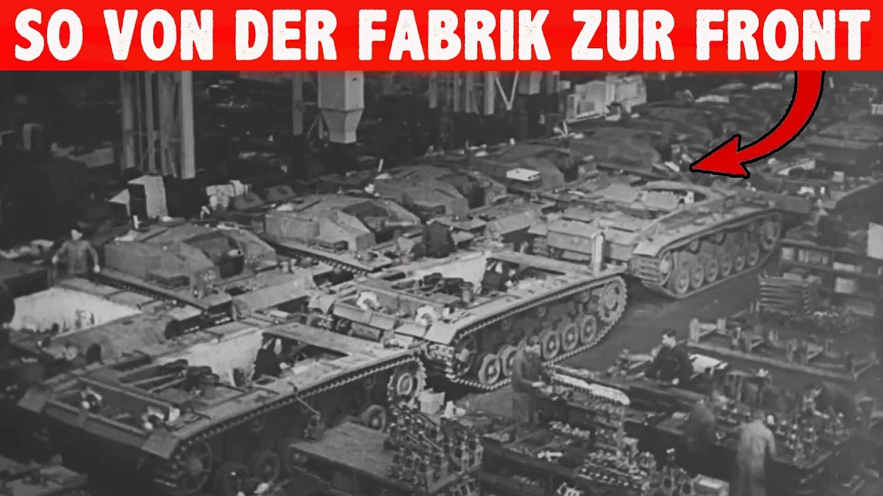 Deutsche Wochenschau Panzer rollen vom Band Seltene original Aufnahmen