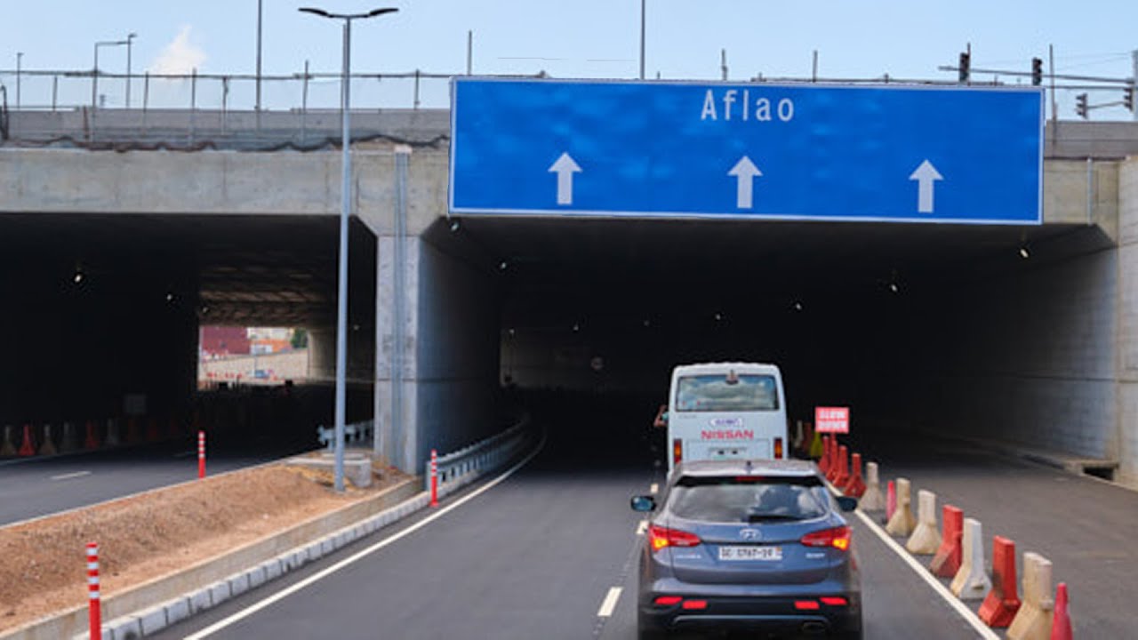 DRIVING THROUGH THE NEW TEMA INTERCHANGE TO CENTRAL UNIVERSITY