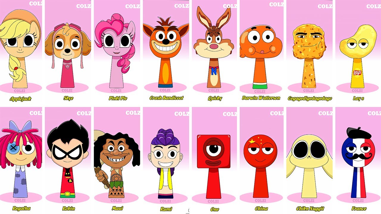 Incredibox Sprunki OC Phase 1 to Phase 3 Buttercup, King Bob, Eleven Numberblocks, Simson, Rumi