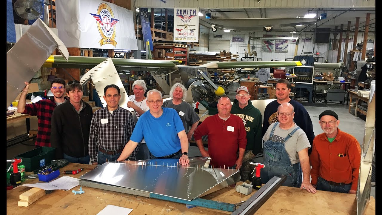 Airplane building workshop at the Zenith Aircraft factory