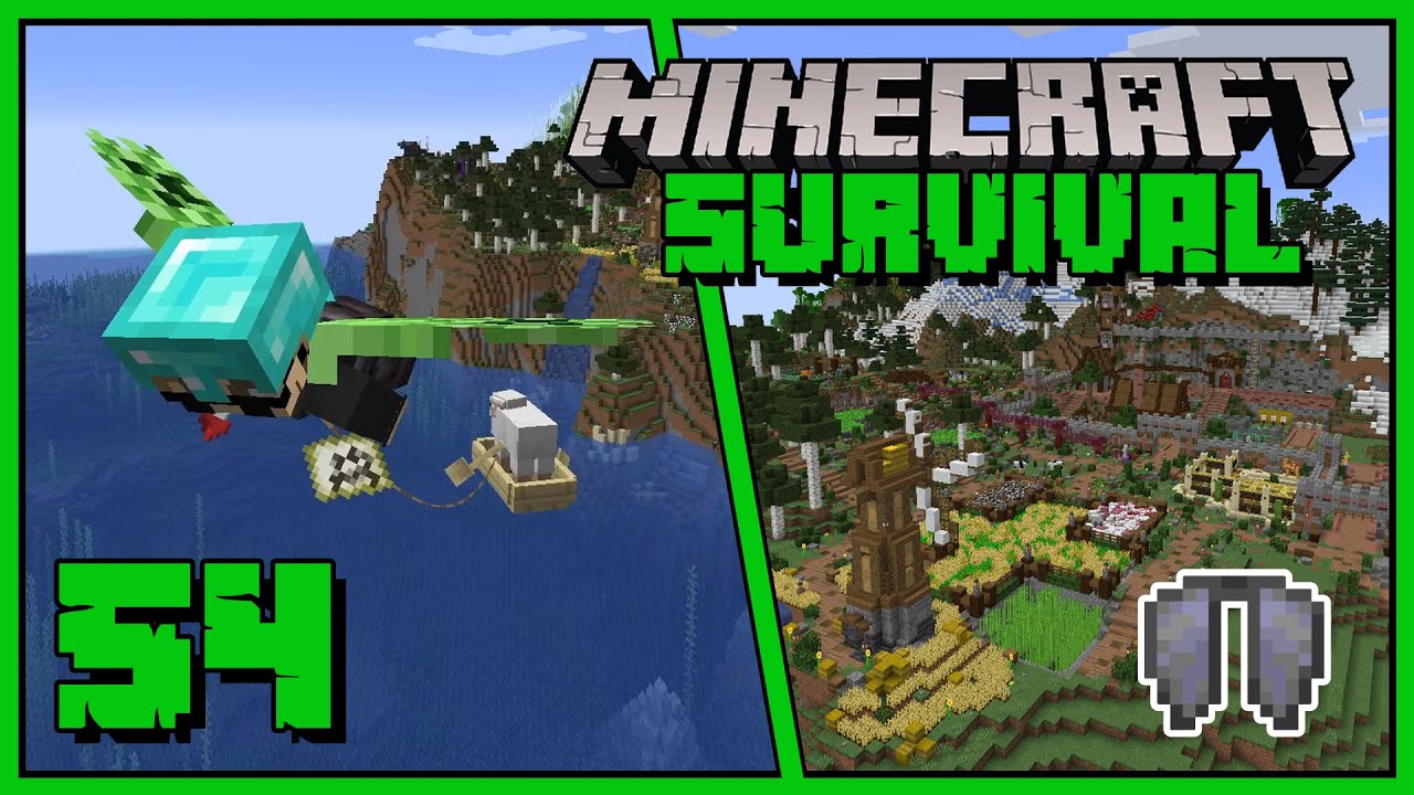 Minecraft 1.21 - latanie w Minecraft (ELYTRA) i shulkerowa skrzynia | Survival i Poradnik #54
