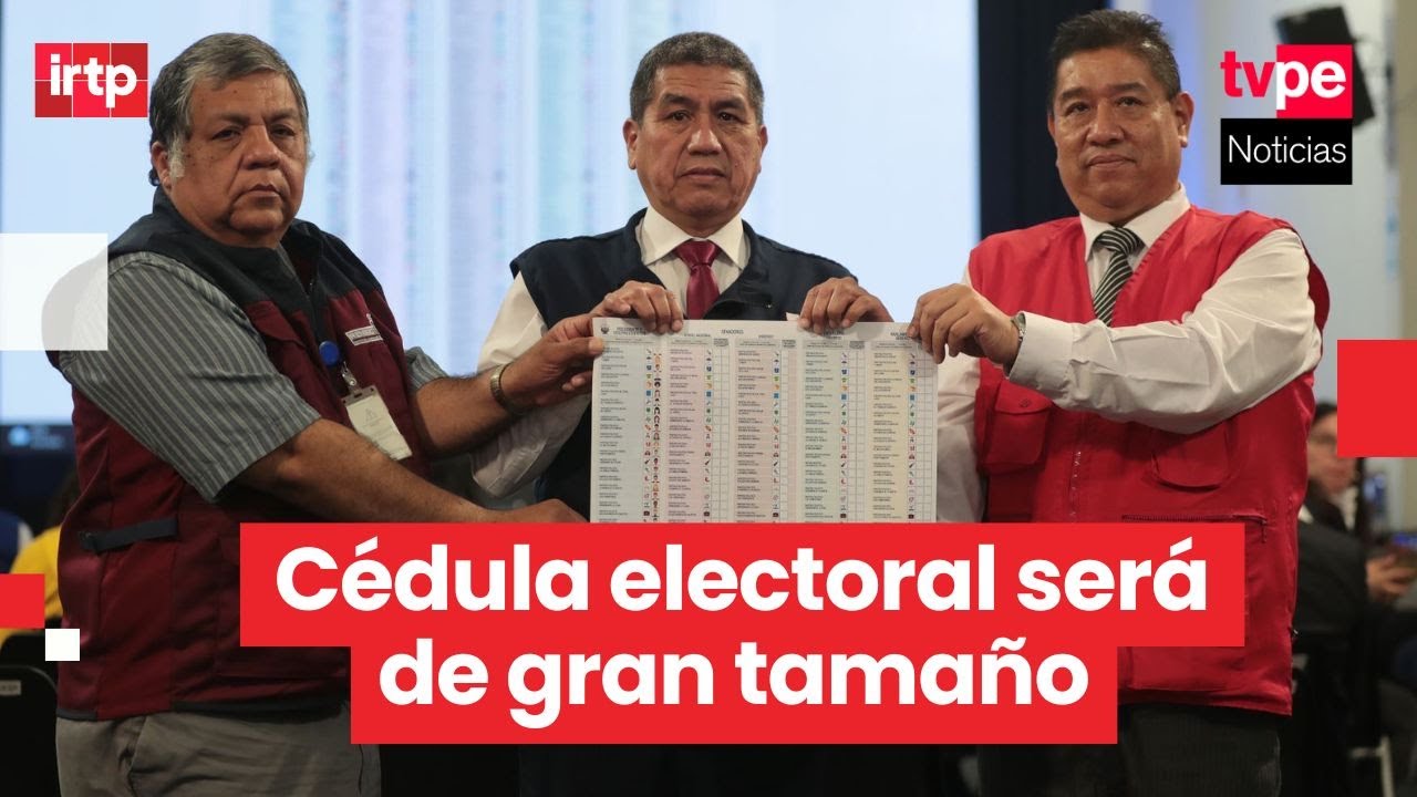 ONPE presenta dise&ntilde;o de la c&eacute;dula electoral para las Elecciones Generales 2026