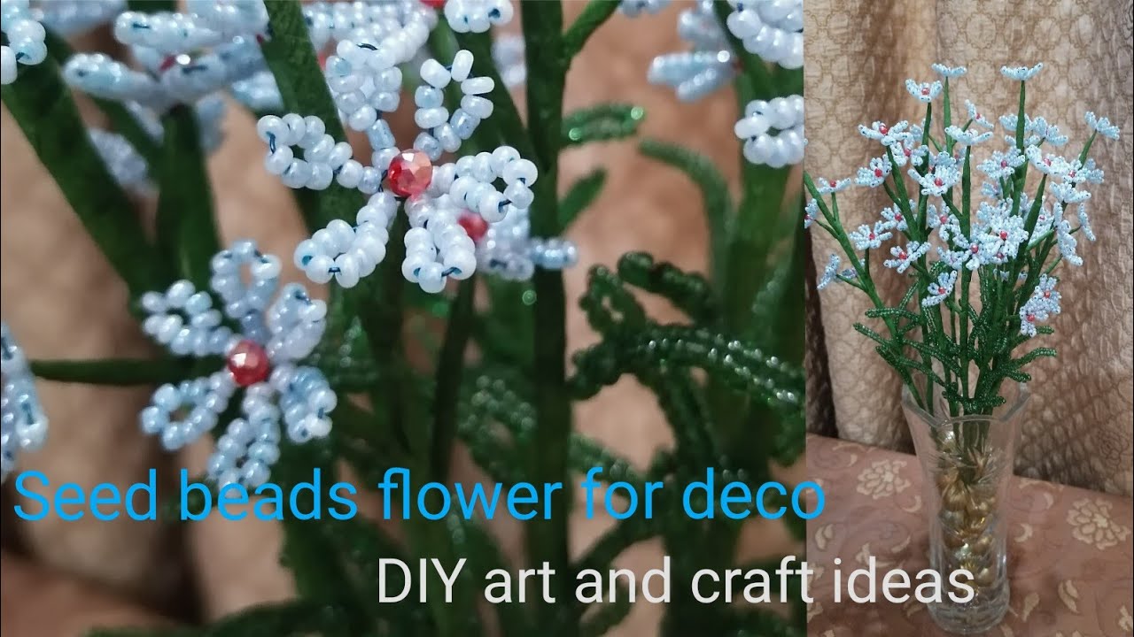 Seed beads flower for decor