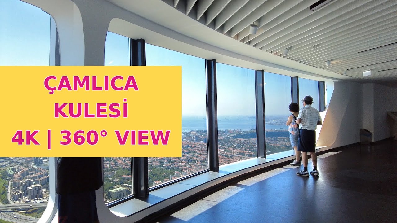 Çamlıca Kulesi | 4K 360° View | Tallest Tower in Istanbul | Complete Walking