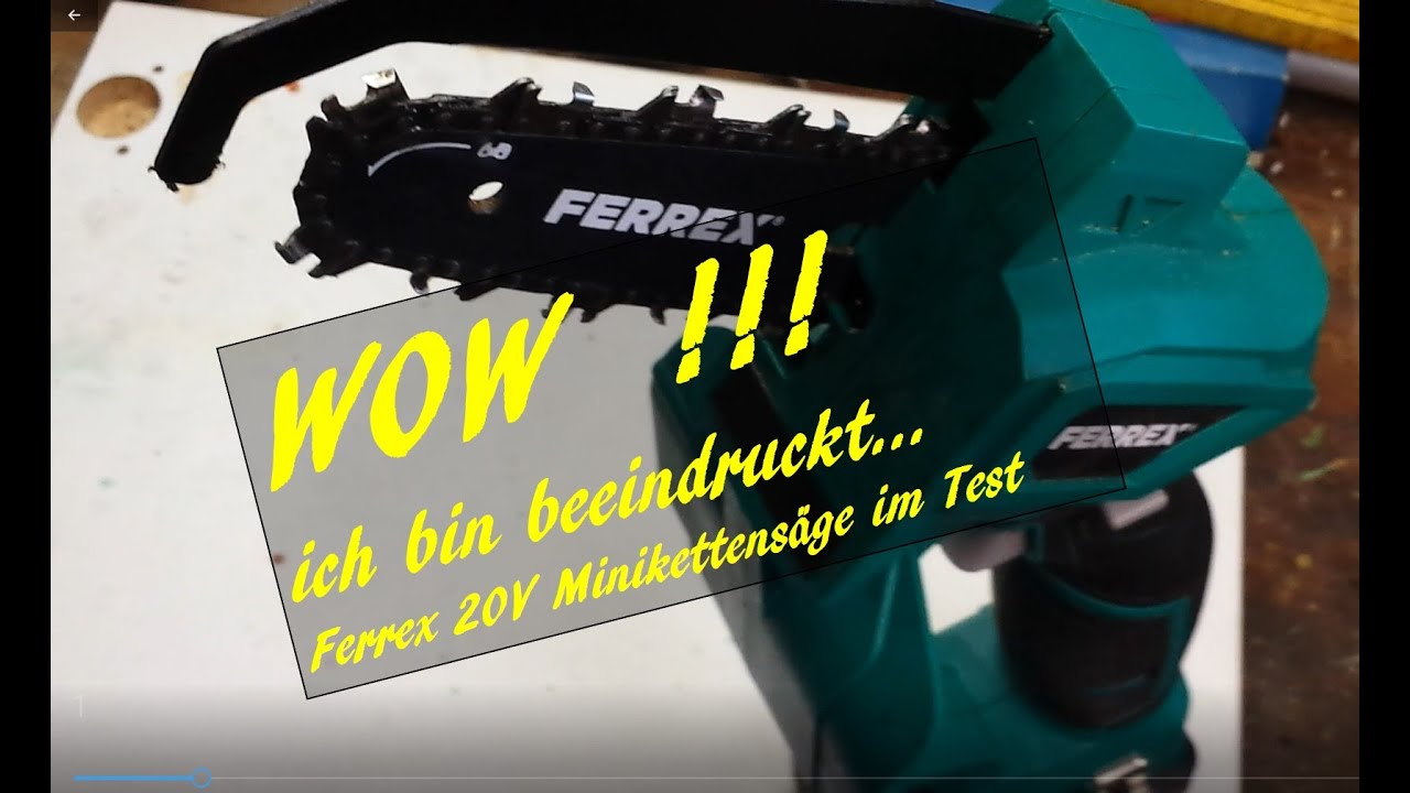 Kleine Kettensäge mit GROSSER Leistung - Ferrex 20 Minikettensäge von ALDI im check