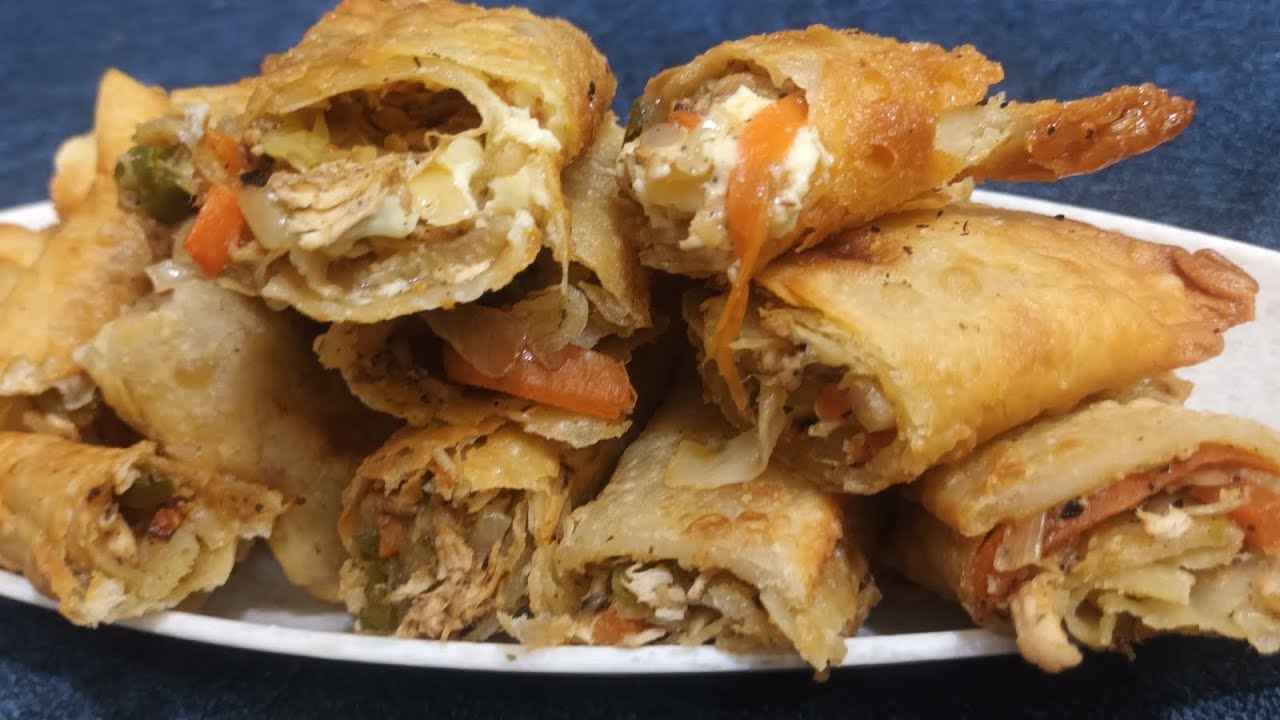 Chicken Spring Rolls For Iftar✨️😋| #springrolls#yummyrecipe 