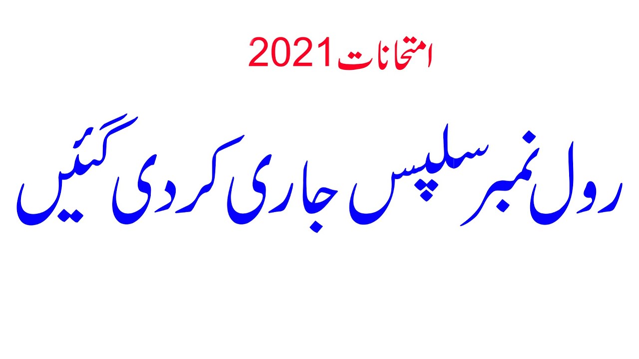 Punjab University MA MSc Part 1 Annual 2020 Exams Roll Number Slips