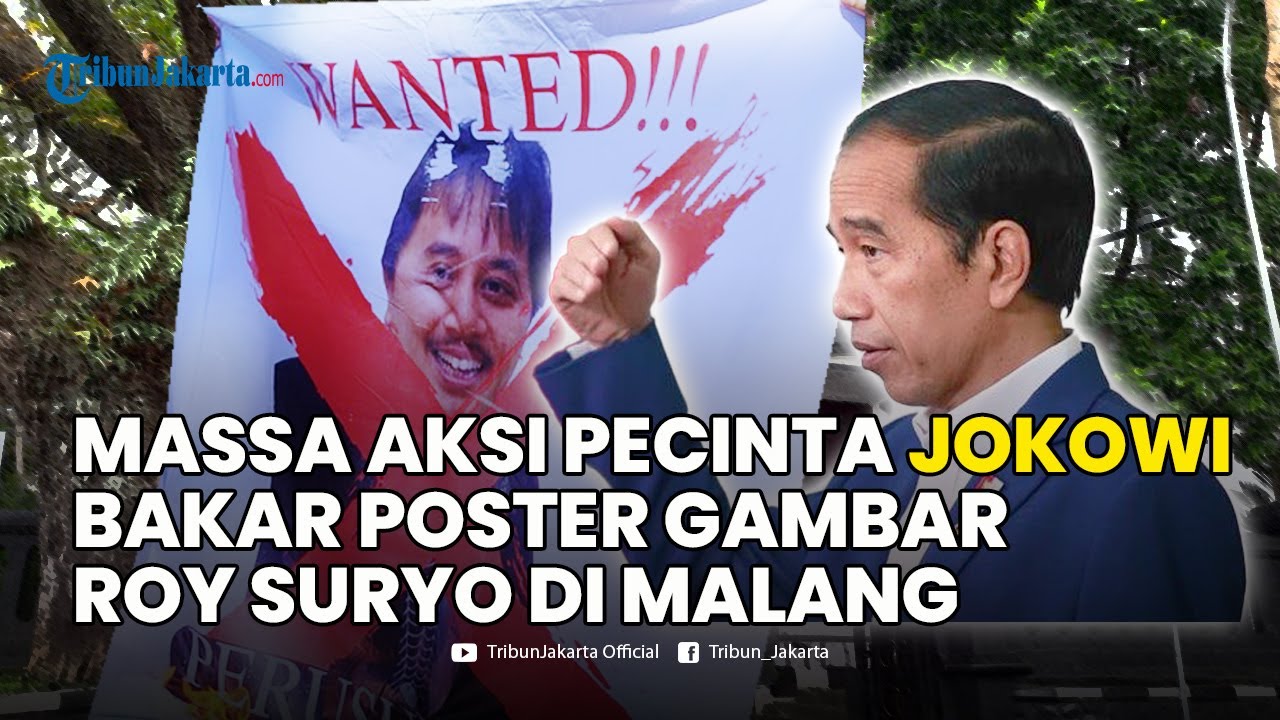 🔴Massa Pecinta Jokowi Bakar Poster Gambar Roy Suryo di Depan Kantor DPRD Malang