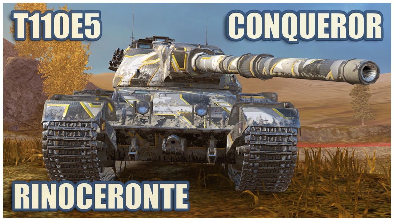 Conqueror, T110E5 & Rinoceronte &bull; WoT Blitz Gameplay