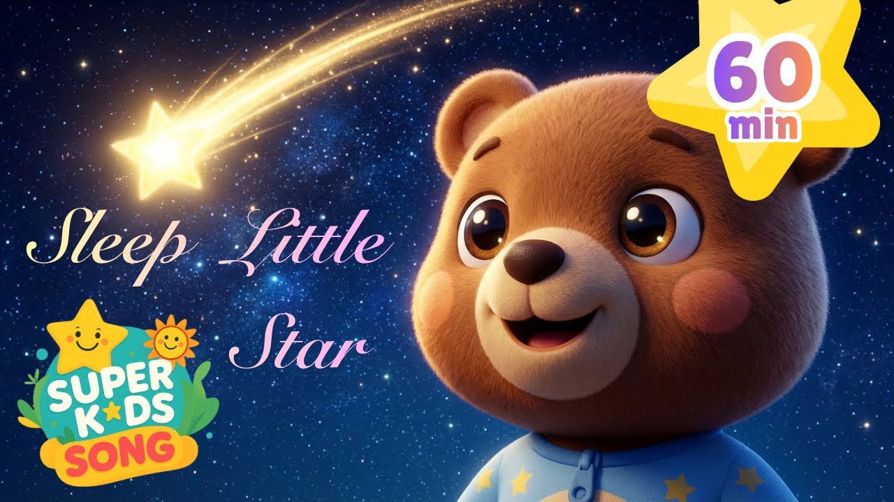 Sleep Little Star 🌙 Honey Bear Lullaby for Baby Sleep | 60-Minute Dream Loop