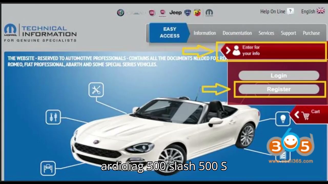 Как получить доступ и разблокировать FCA SGW с помощью диагностического инструмента TOPDON