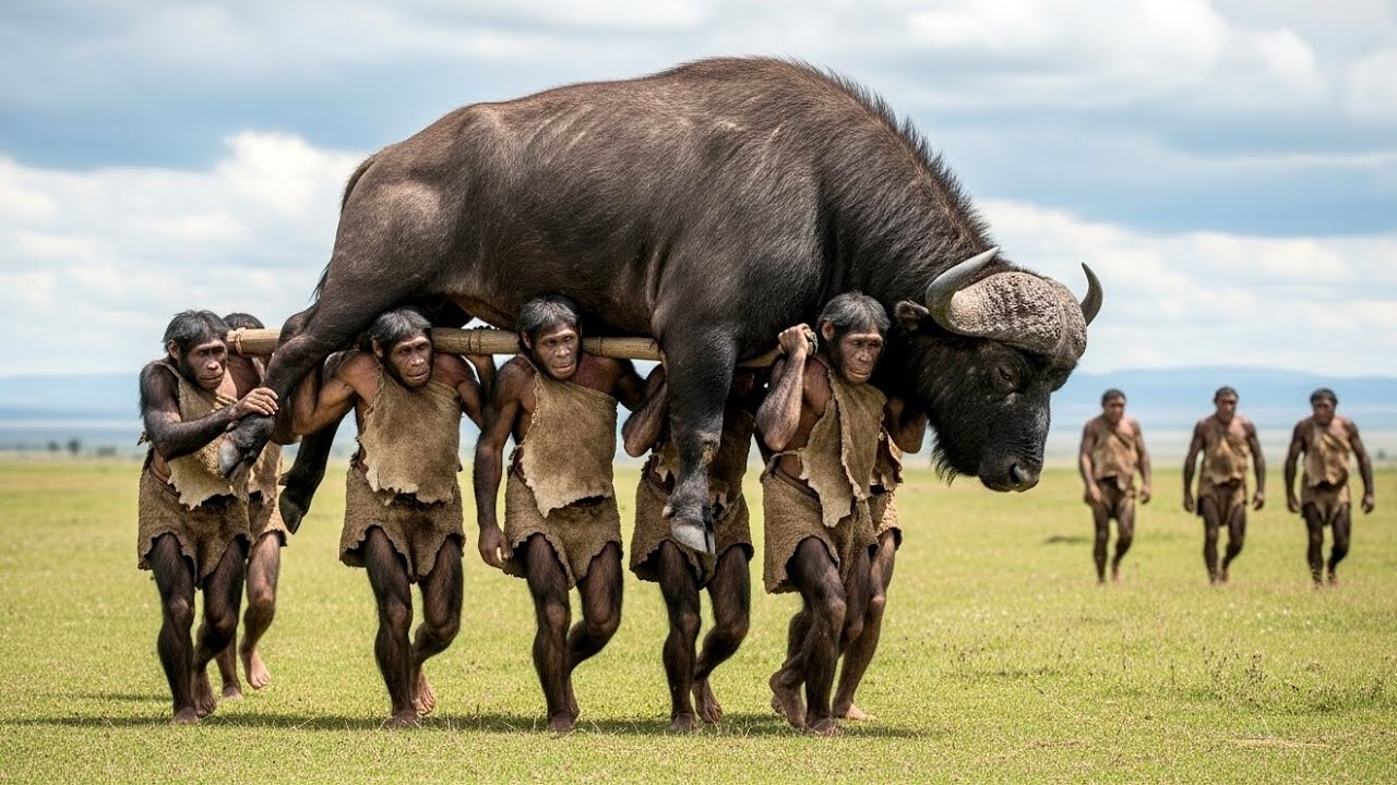 Part 25 - A Girl Alone Surviving In The Forest | Prehistoric Man Hunting Wild Buffalo