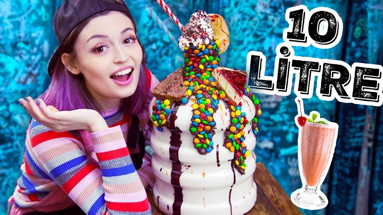 BİR DAMACANA DEV MILKSHAKE YAPTIM!!! #işhayatı
