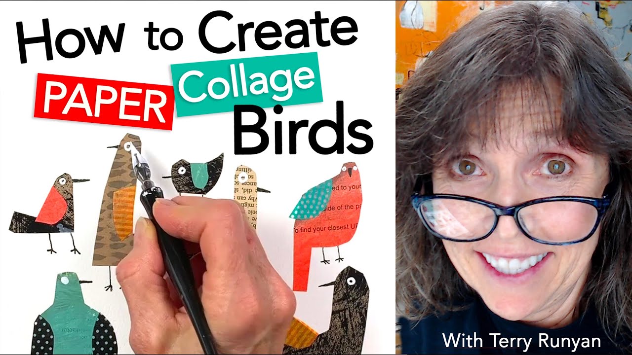 How to Create Paper Collage Birds