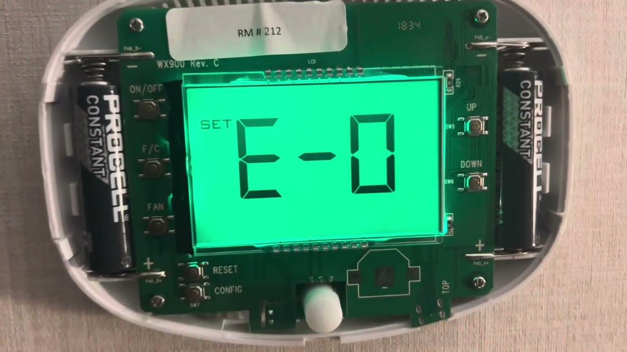 Verdant hotel thermostat temperature override
